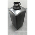 1L quadratische schwarze Plastikflasche